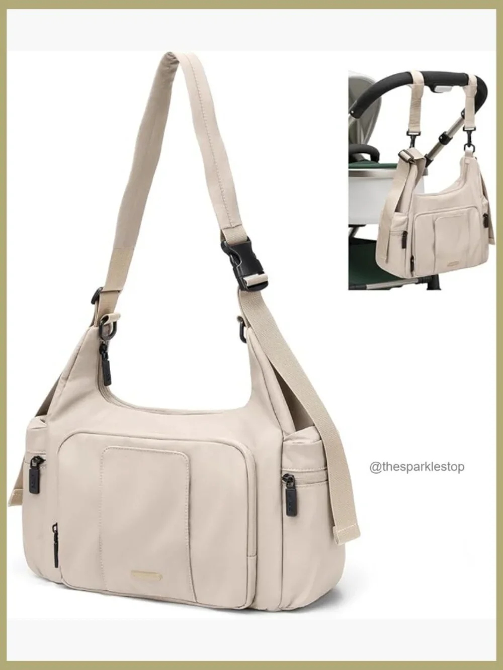 14L Puffer Diaper Bag Tote, Large Capacity Travel Crossbody Hospital Bag